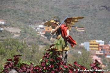Telde rinde pleitesía a San Miguel en Valsequillo (Foto Francisco Javier Santana y TA)